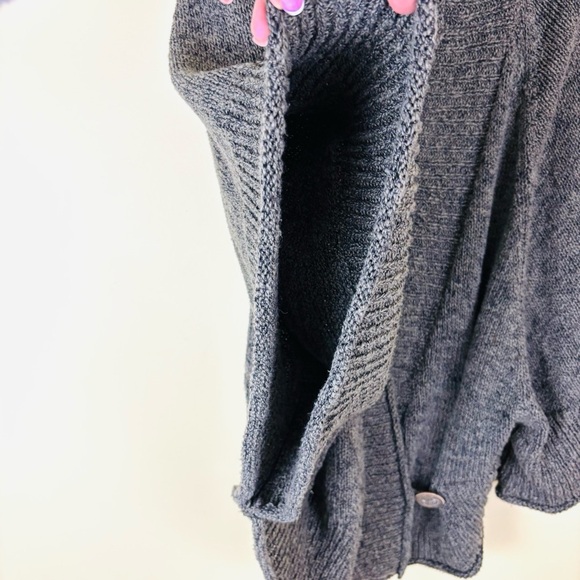 Soft Surroundings Brown Heather Cotton Cape Marled Single Button Cardigan (S/M) - Picture 6 of 15